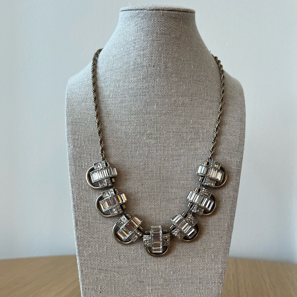 Jeweled Art Deco Style Statement Necklace